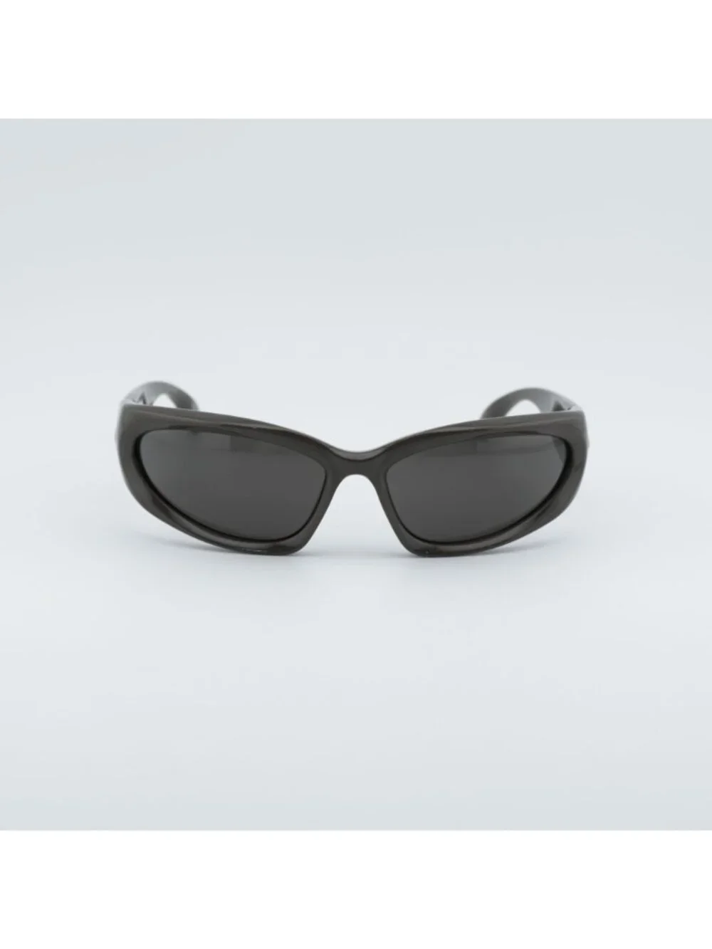 Balenciaga BB0157S 008 Sport Sunglasses Grey Geometric Frame, Grey Lenses